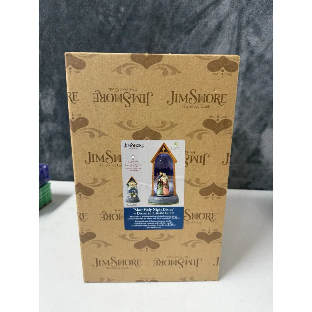 Jim Shore Enesco Most Holy Night Divine Light & Motion Box Is Still Taped Inside